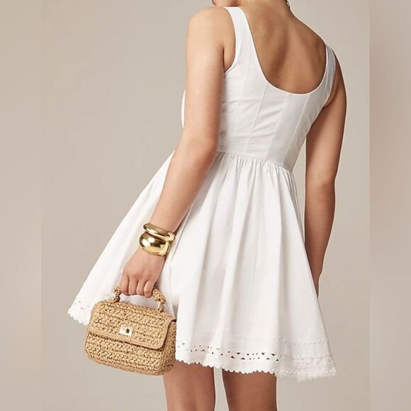 J.Crew Fit-and-flare mini dress with rickrack trim NWT Size 4 - Picture 2 of 11
